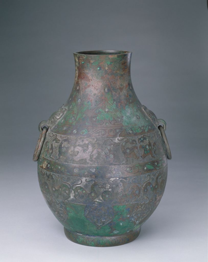 图片[1]-Pot with red bronze bird and animal patterns-China Archive